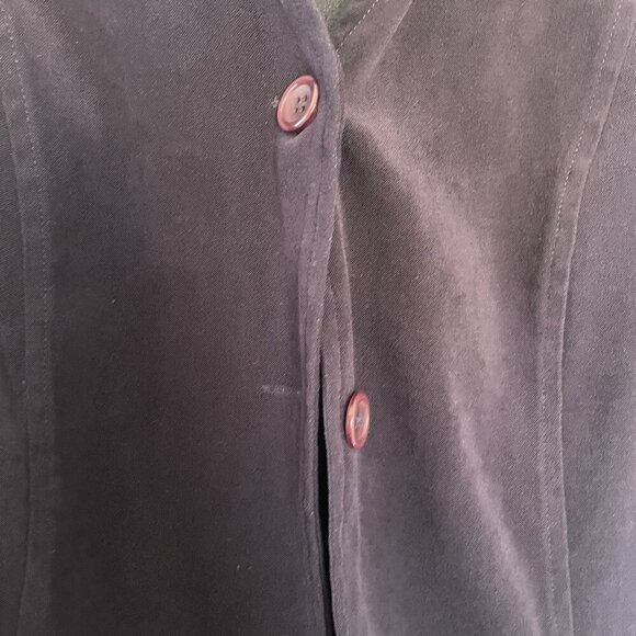 Requirements purple velvet texture women's size S business casual blazer buttons - Picture 3 of 7